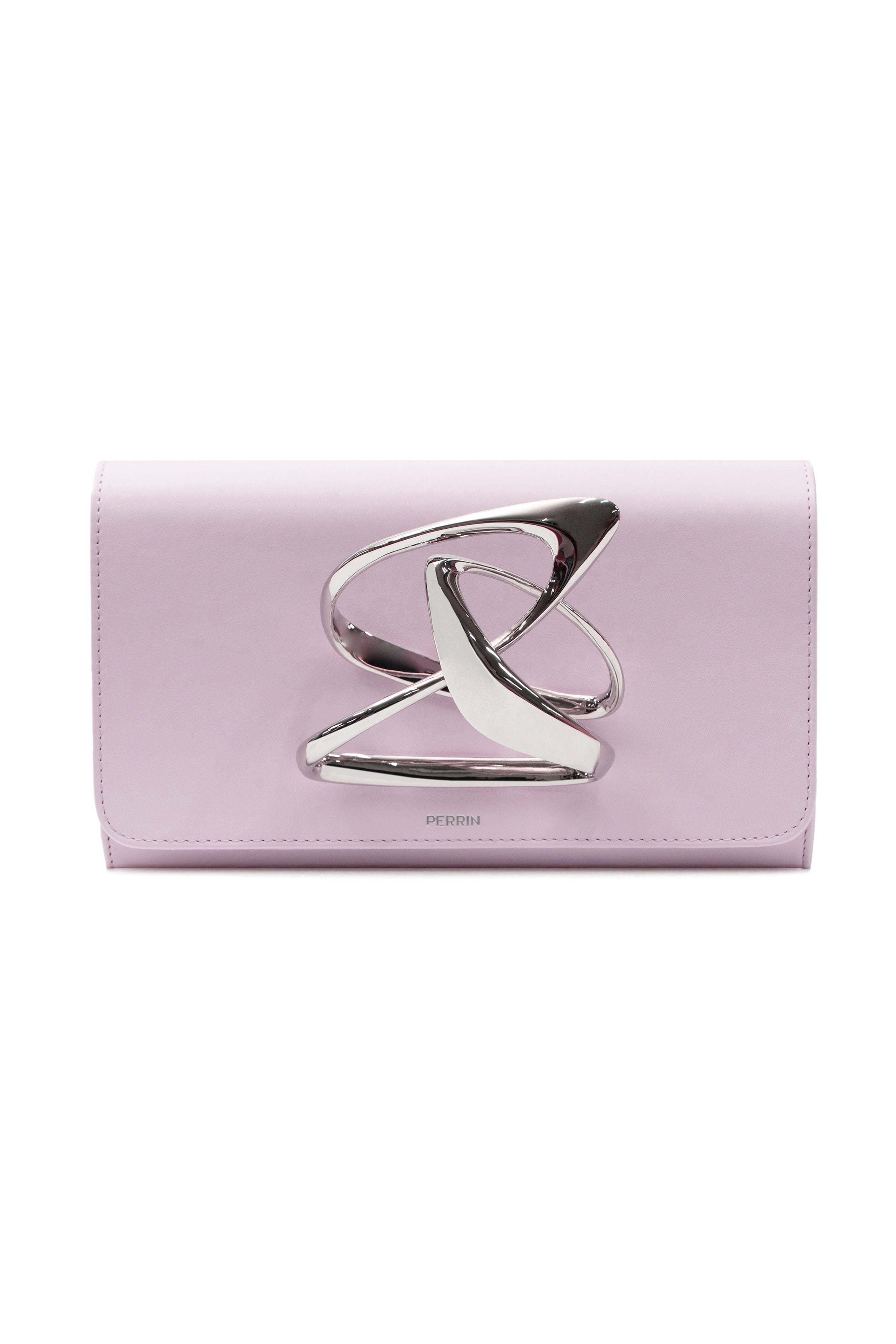 ZAHA HADID LOOP LEATHER GLOVE CLUTCH IN PUFF PINK – PERRIN PARIS