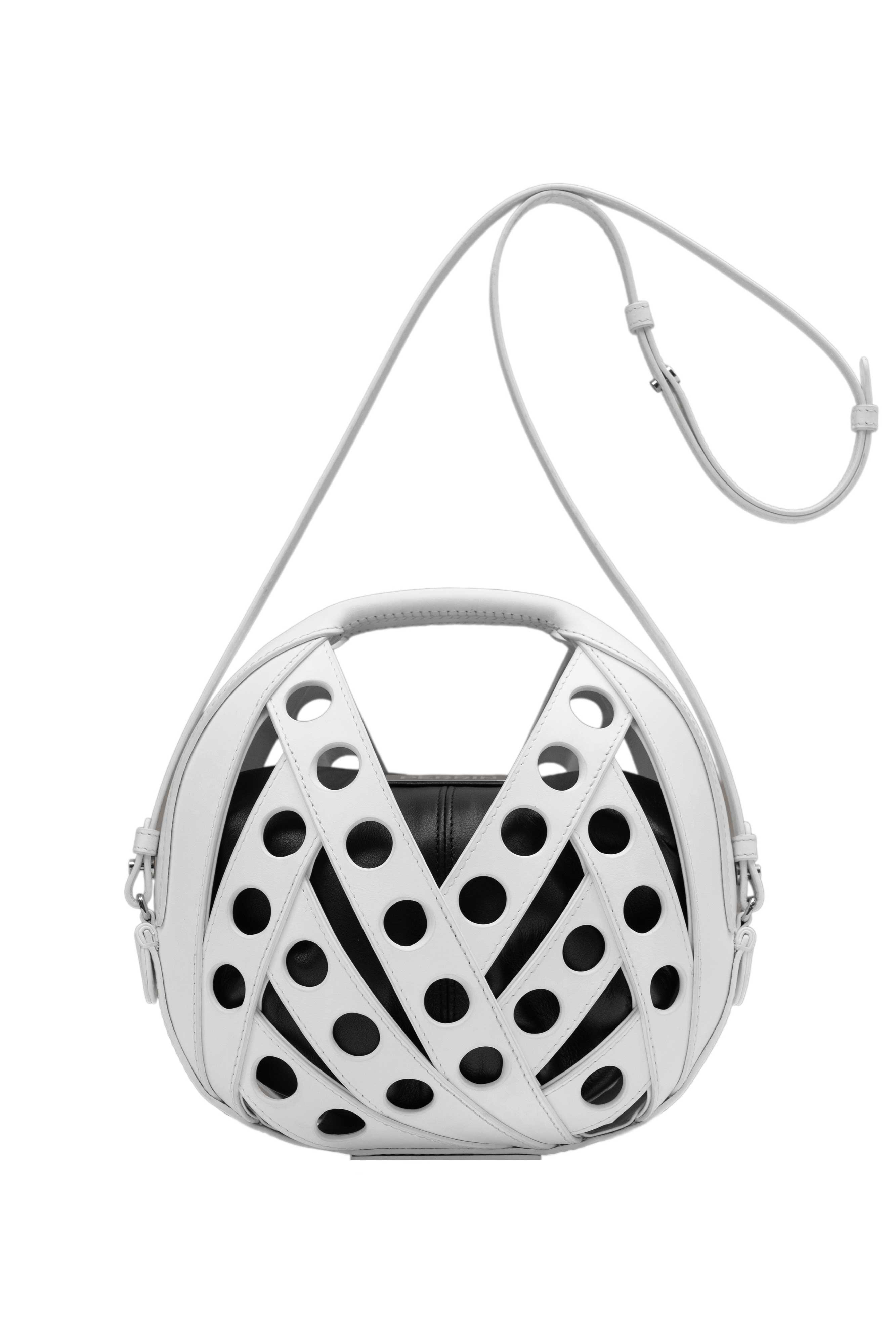 ビーズフリンジバック LE PETIT PANIER LEATHER CROSSBODY HANDBAG IN WHITE – PERRIN PARIS