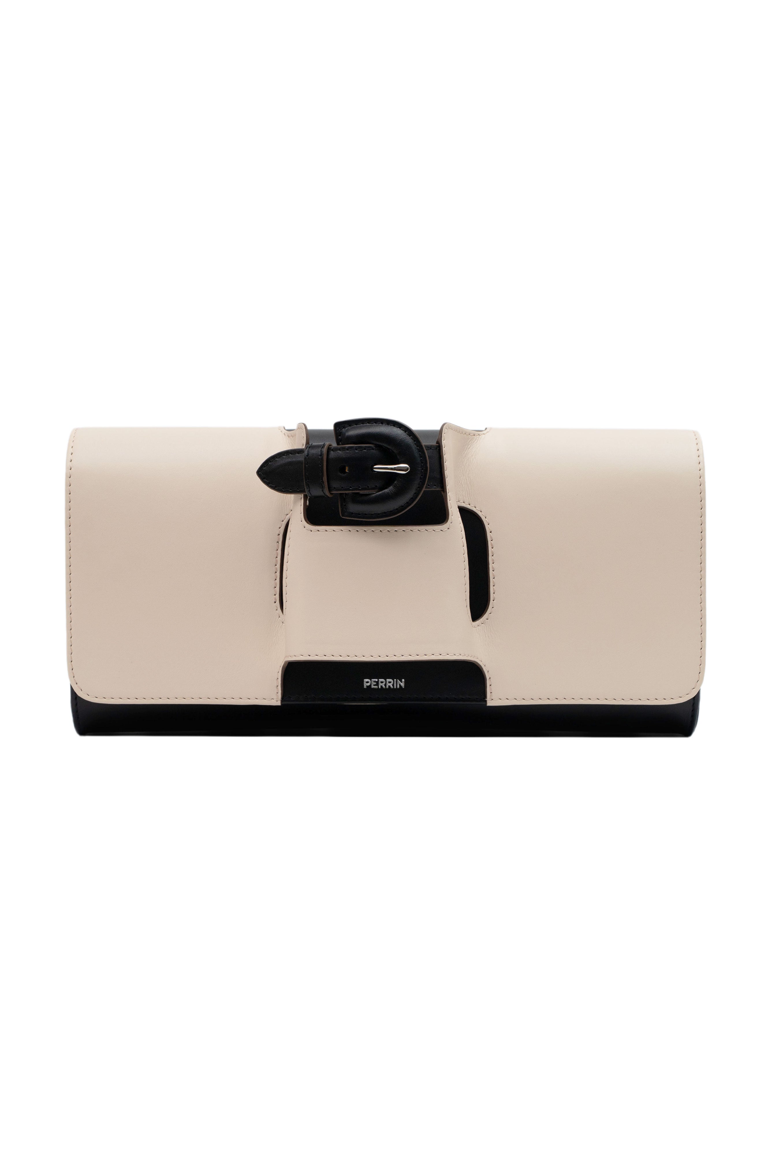 LA PARISIENNE LEATHER GLOVE CLUTCH IN CREME – PERRIN PARIS
