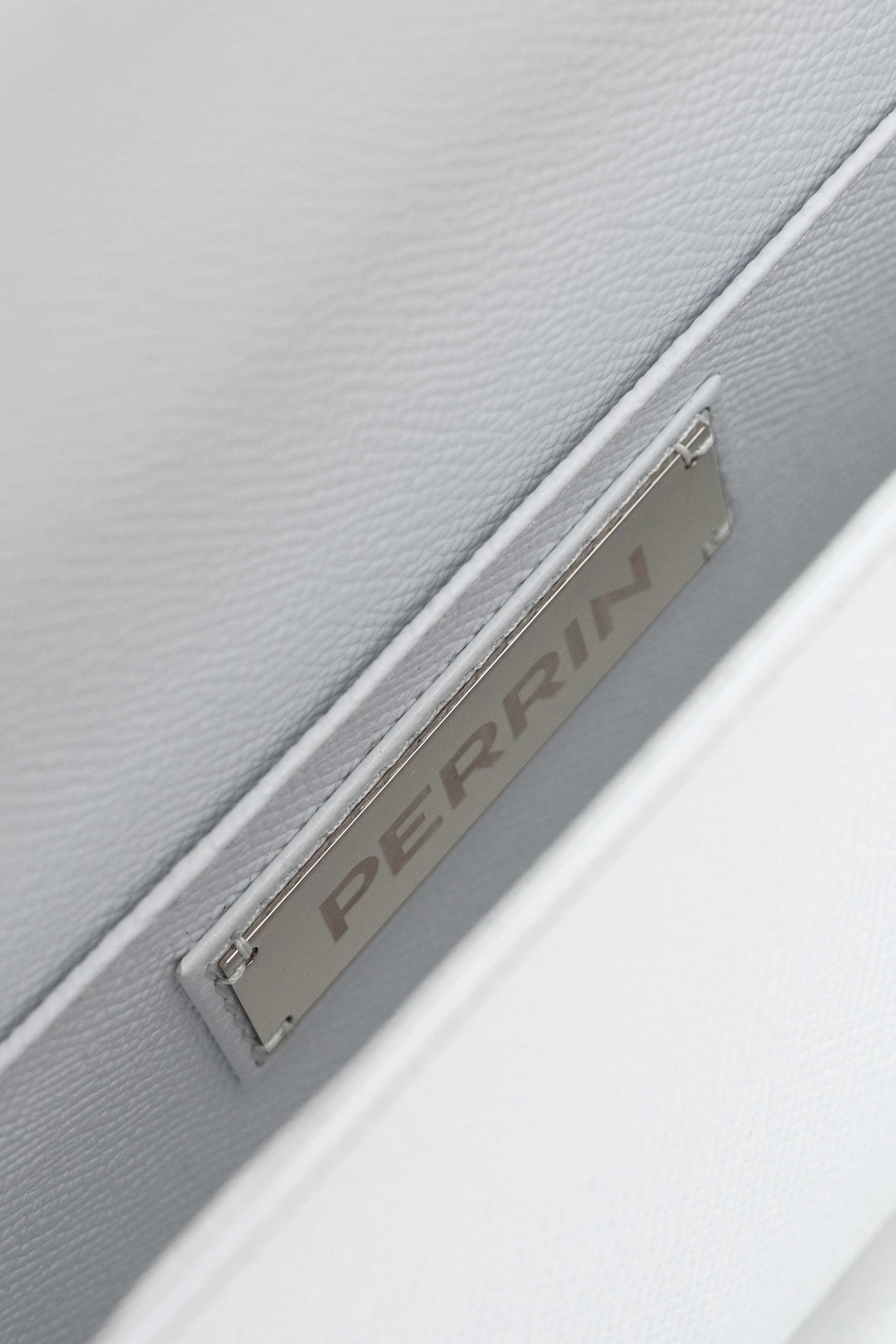 LA CORSETTE LEATHER GLOVE CLUTCH IN WHITE – PERRIN PARIS