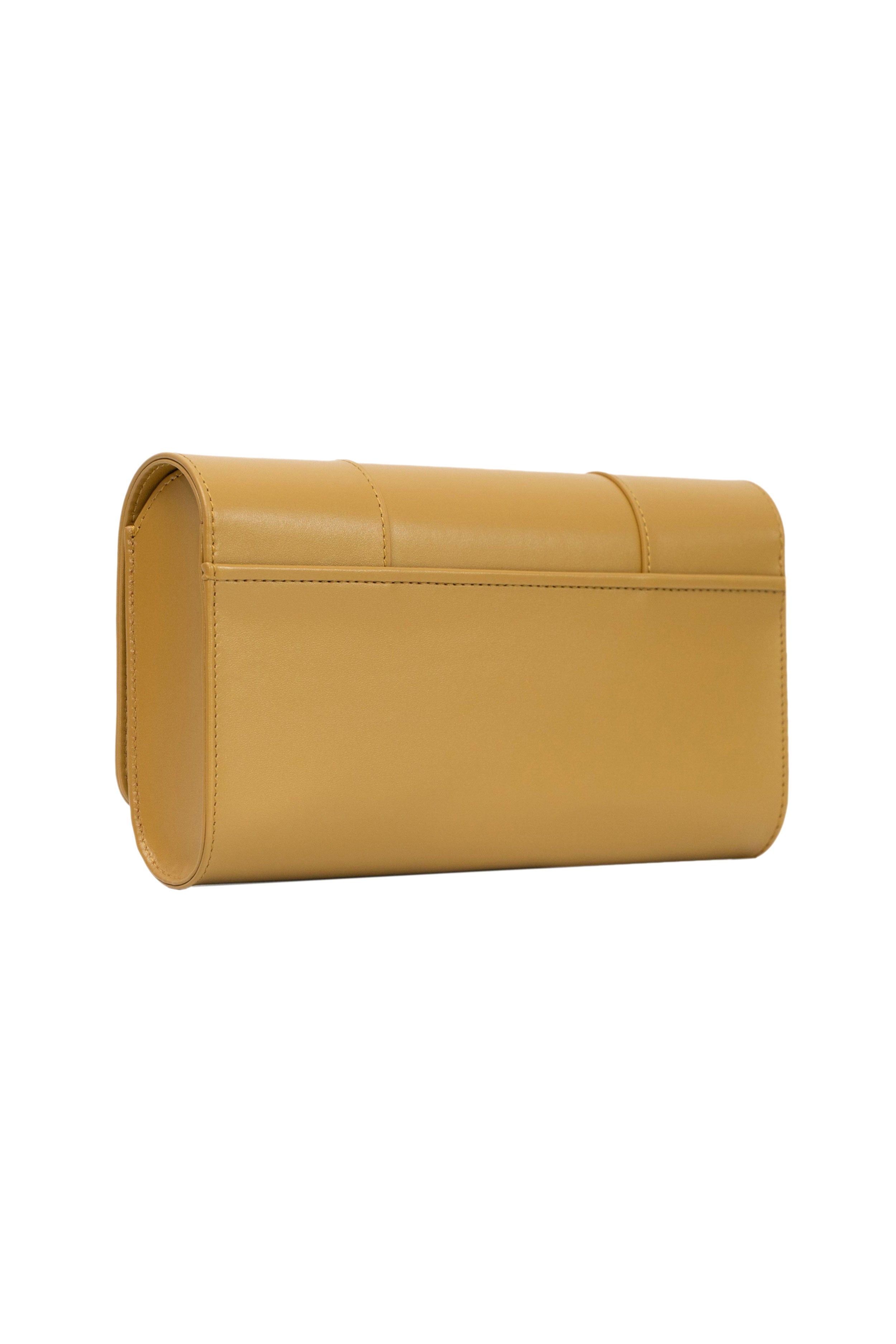 【Collection PRIVE?】Pocket Lether Grove L'EIFFEL CLASSIC LEATHER GLOVE CLUTCH IN OCHRE WITH BROWN TORTOISE