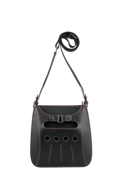 ViN combi purse コンビパース / ブッテーロブラック CABBIE CROSSBODY LEATHER HANDBAG IN BLACK – PERRIN PARIS