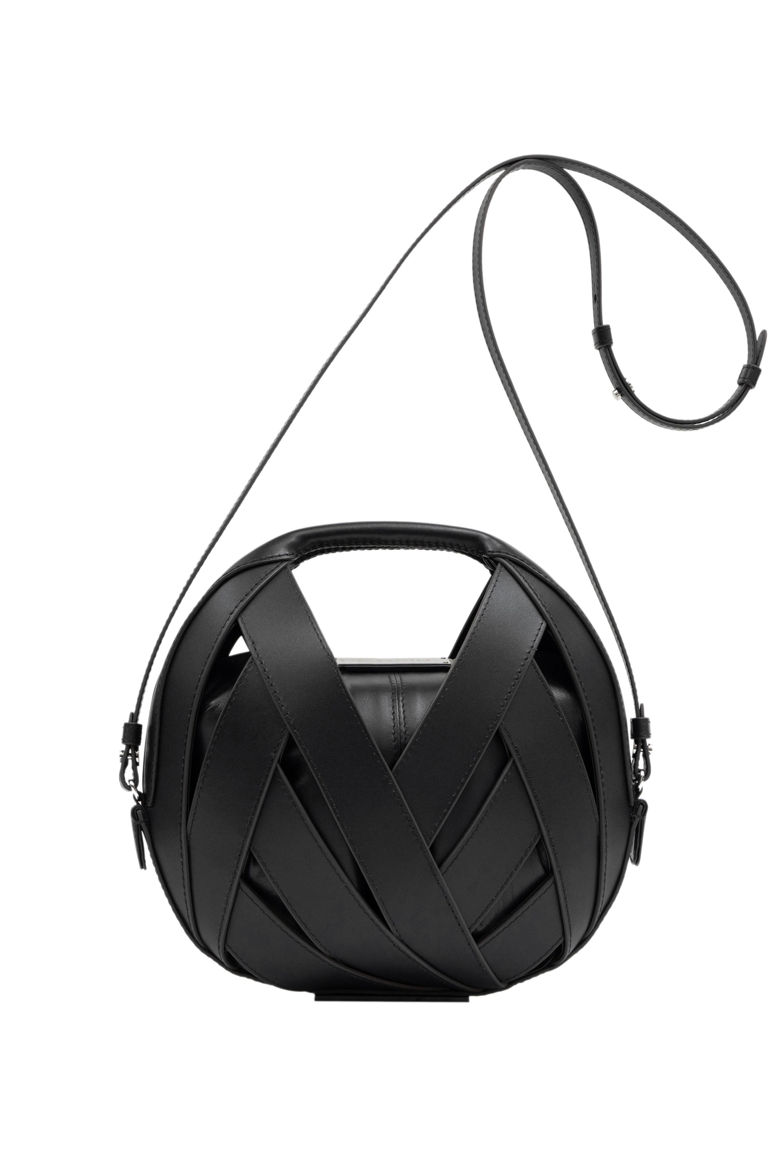 ペランパリ LE PETIT PANIER ル プチパニエ ショルダーバッグ LE PETIT PANIER LEATHER CROSSBODY HANDBAG IN BLACK – PERRIN PARIS