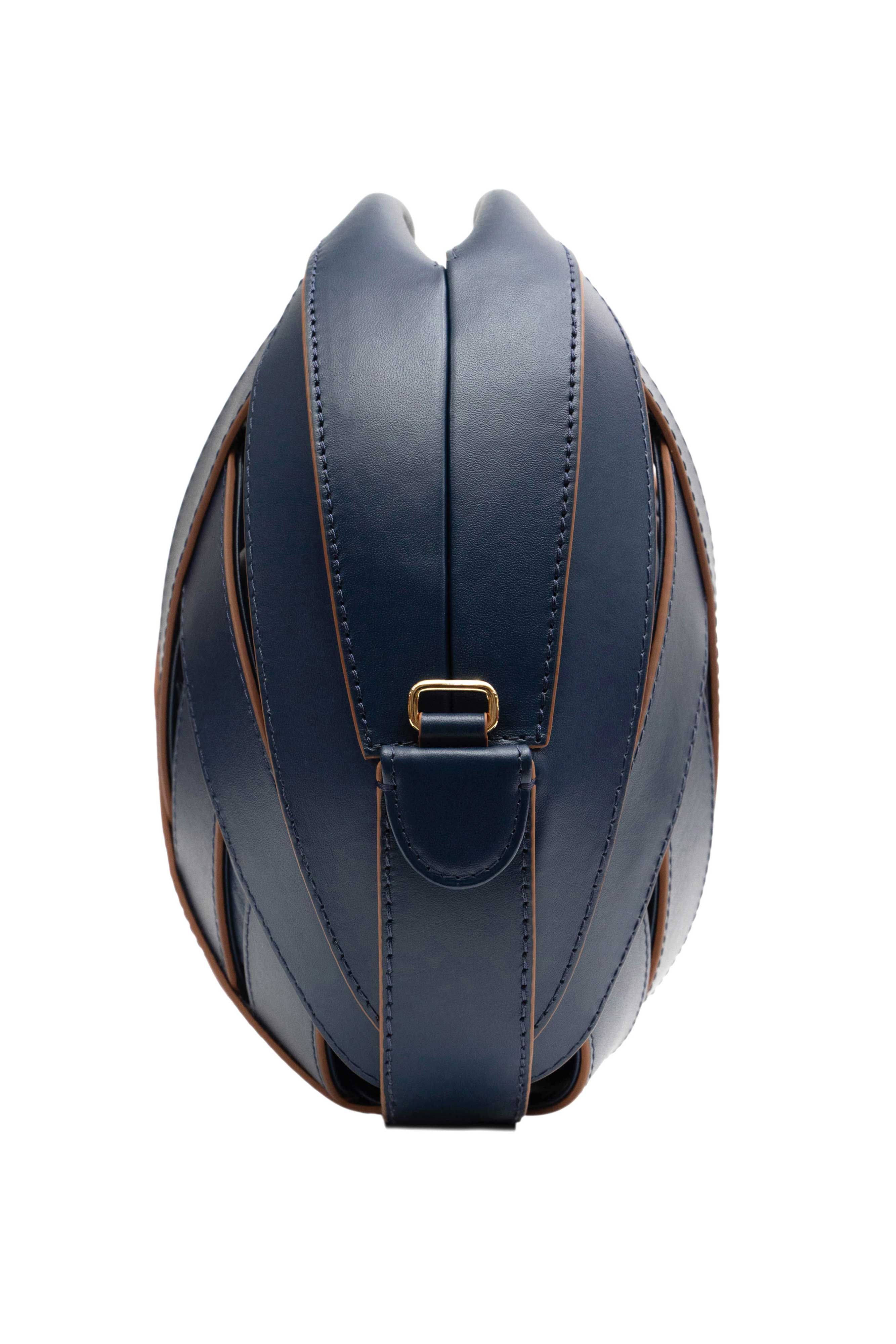 LE PETIT PANIER LEATHER CROSSBODY HANDBAG IN NAVY – PERRIN PARIS
