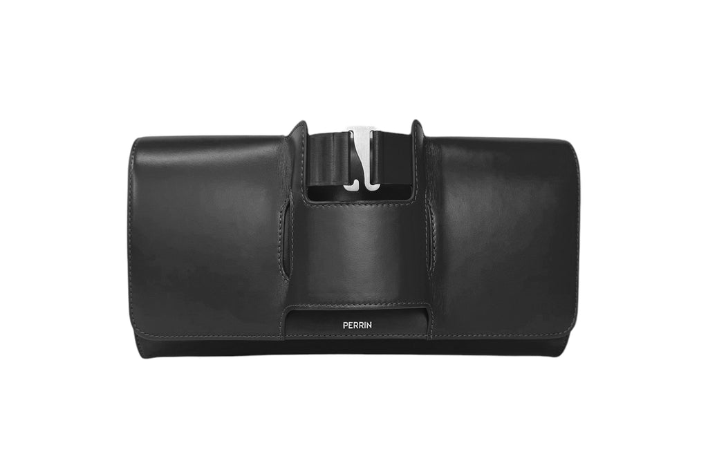 お買い得！★　PERRIN Paris ブラックレザー&エナメル PERRIN Paris ブラックレザー&エナメル