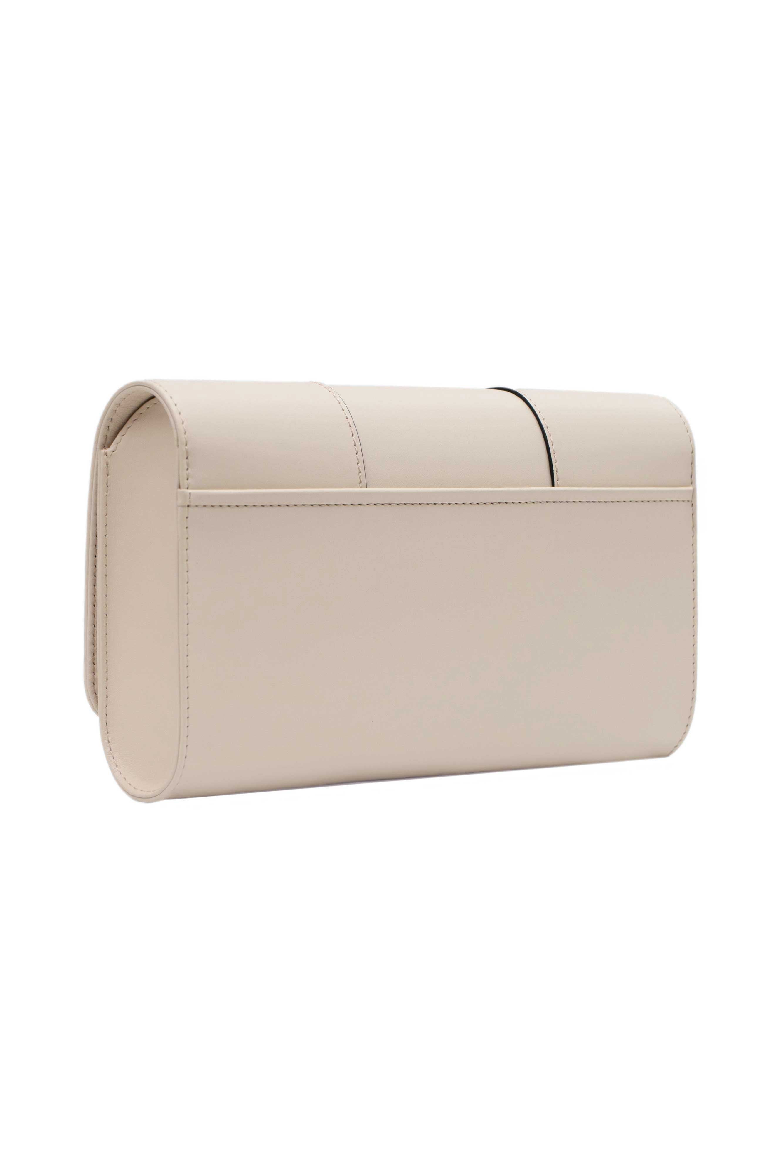 LA CORSETTE LEATHER GLOVE CLUTCH IN CREME – PERRIN PARIS