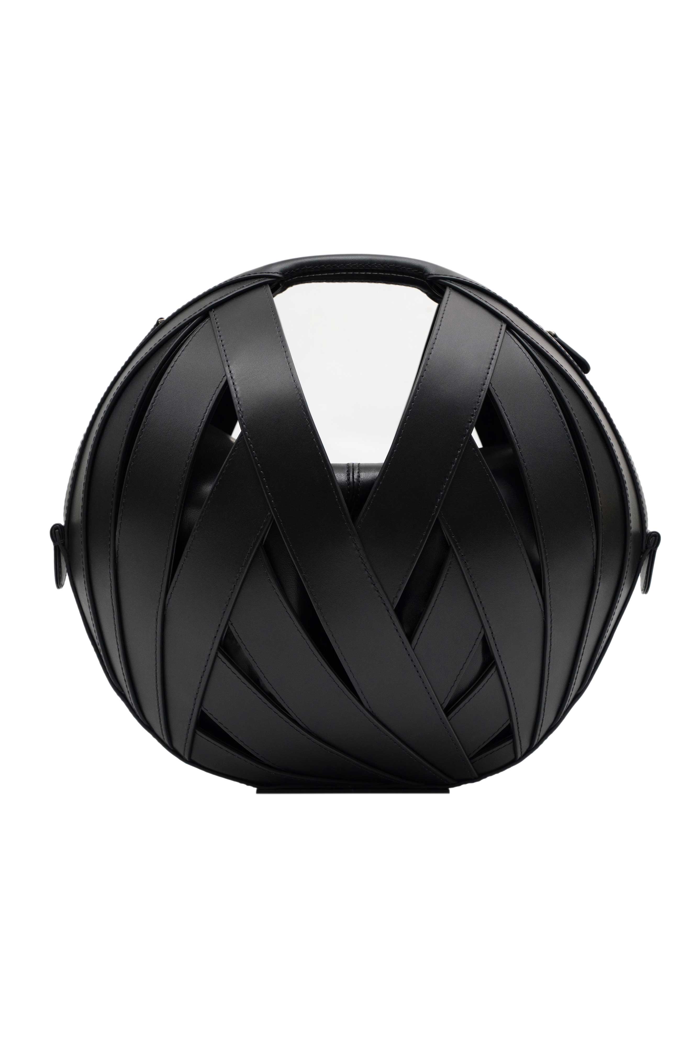 LE PANIER LEATHER BASKET HANDBAG IN BLACK – PERRIN PARIS