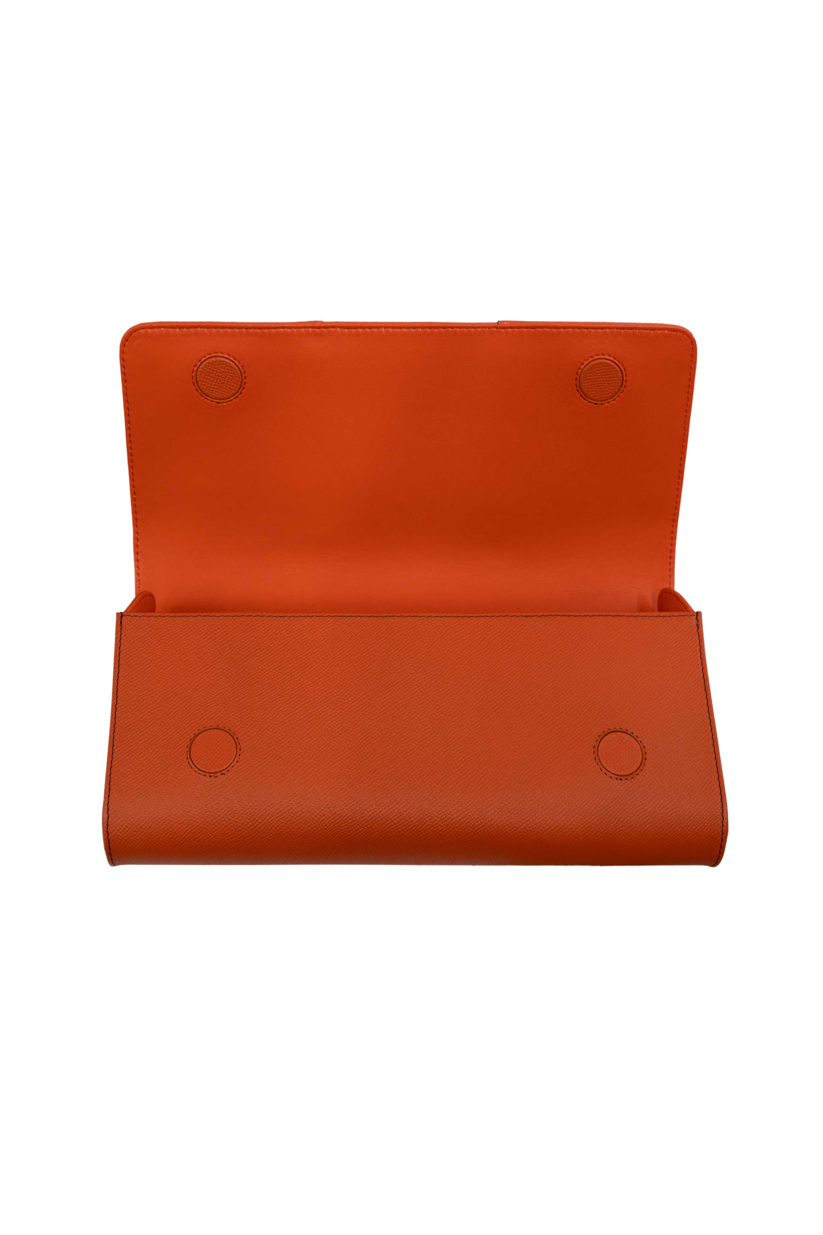 LA PARISIENNE RAFFIA GLOVE CLUTCH IN FLAME – PERRIN PARIS