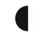 black and white half and half color swatch round. no background
